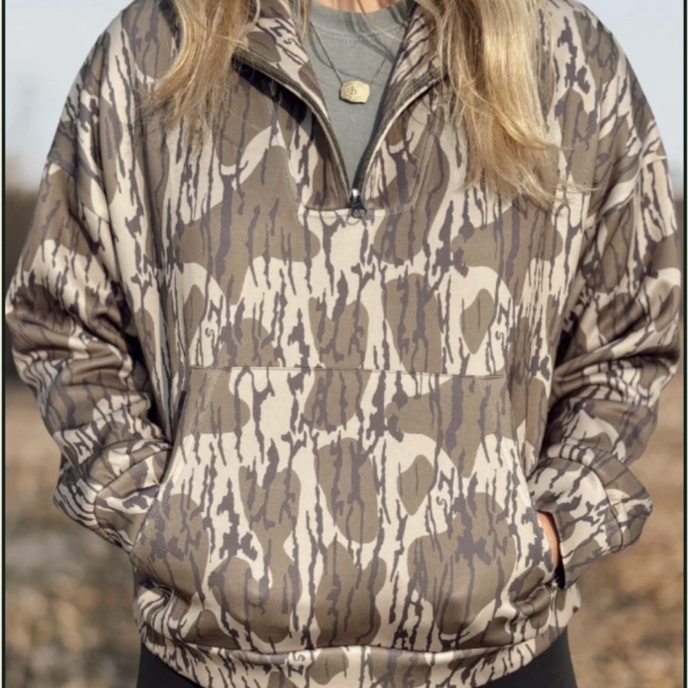 Camouflage Quarter-Zip Pullover